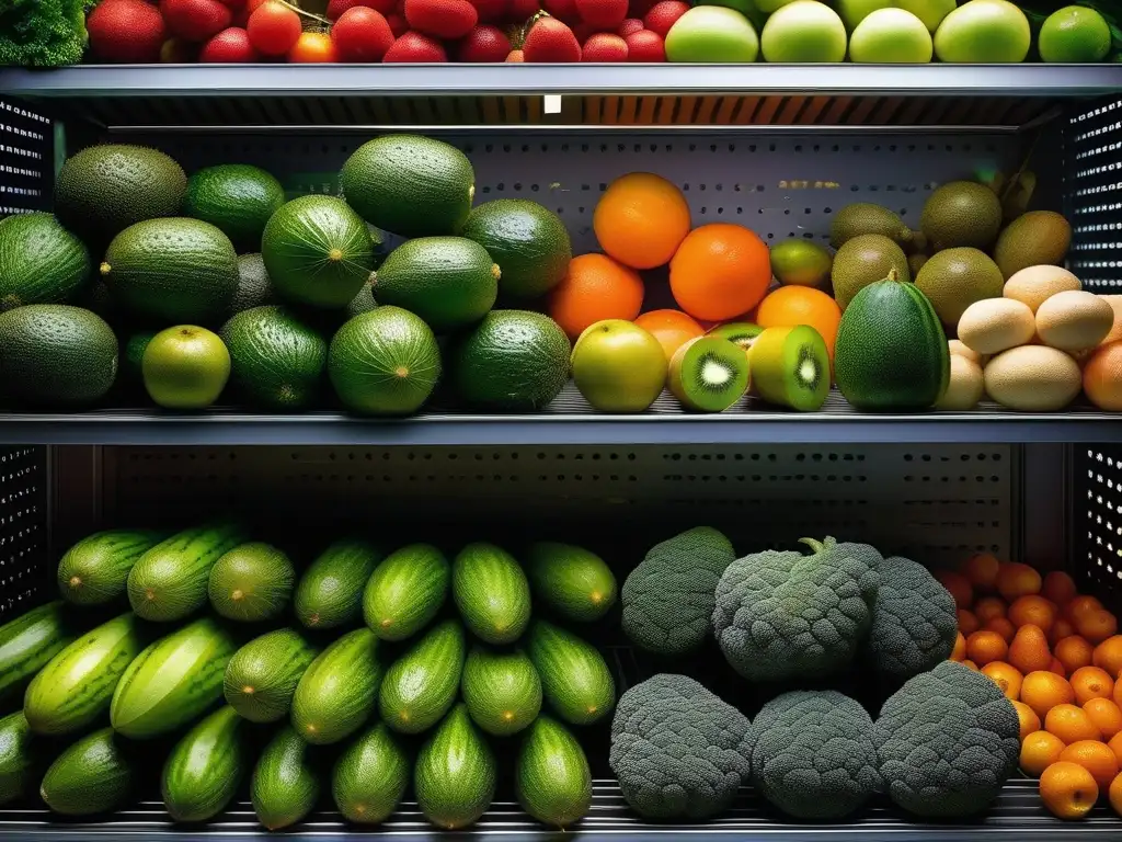 Almacenamiento refrigerado de frutas y verduras con detalles detallados - Procesos químicos de conservación de alimentos