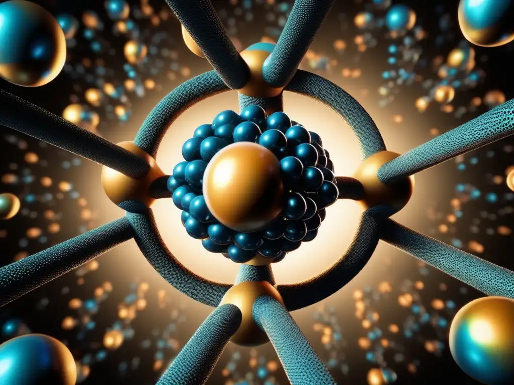 Impactos ambientales de los Alquenos: Detalles vibrantes de una molécula, estructura precisa y simétrica, carbono negro y hidrógeno plateado