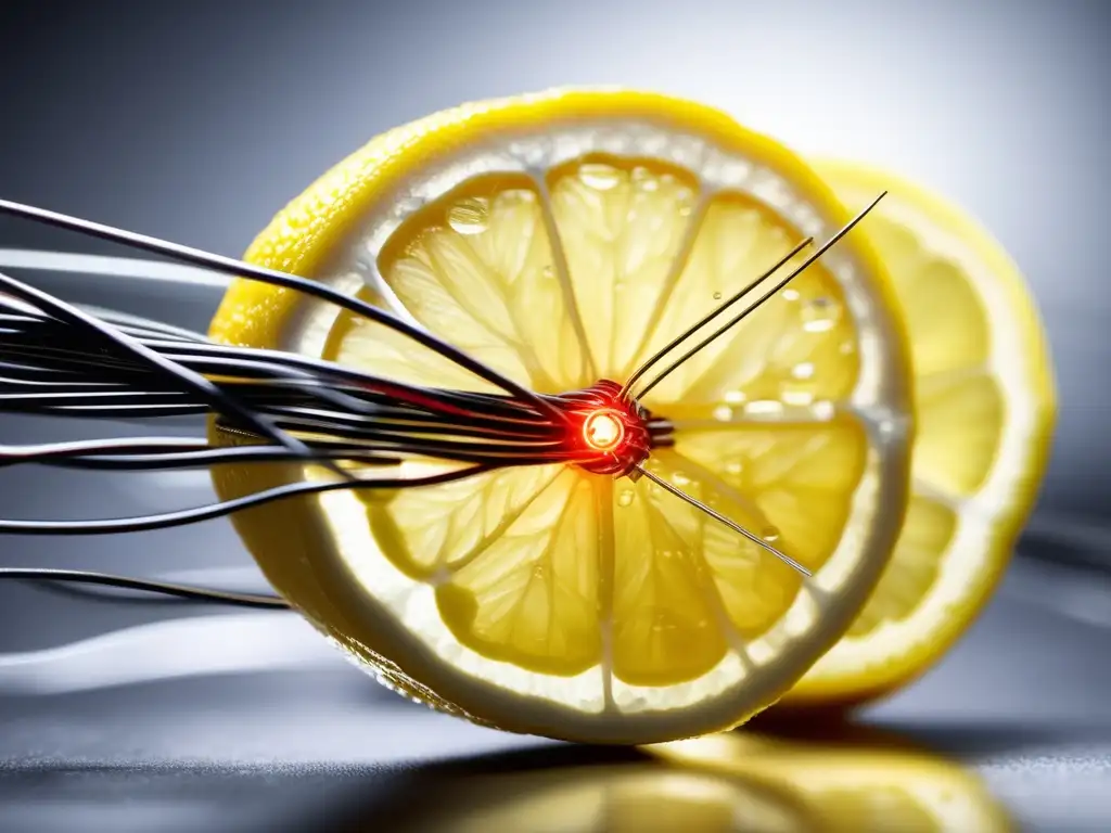 Experimento químico casero con limones: reacciones y electricidad