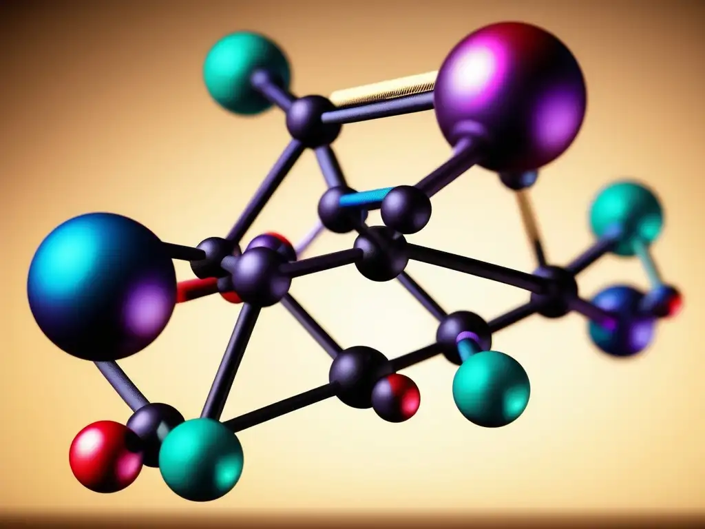 Nomenclatura química orgánica explicada: macrofotografía detallada de estructura compleja de compuesto químico