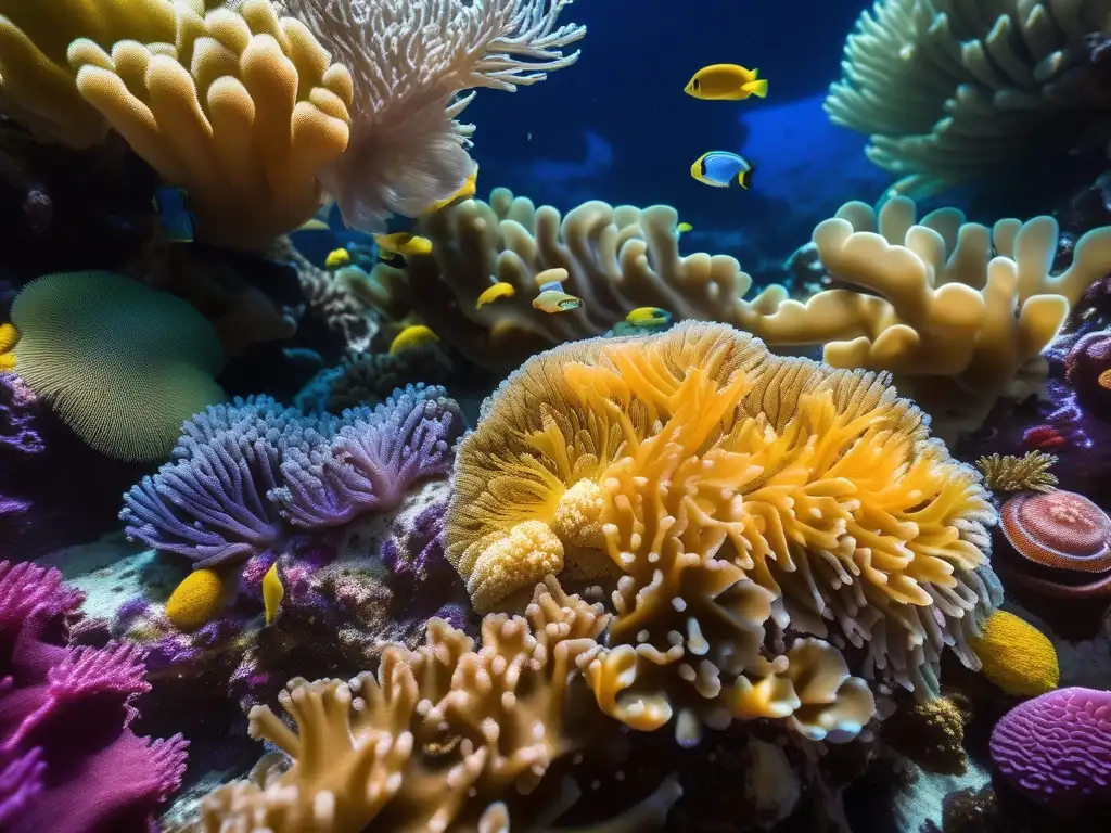 Coral reef con diversidad de vida marina - Impactos ambientales de la química industrial