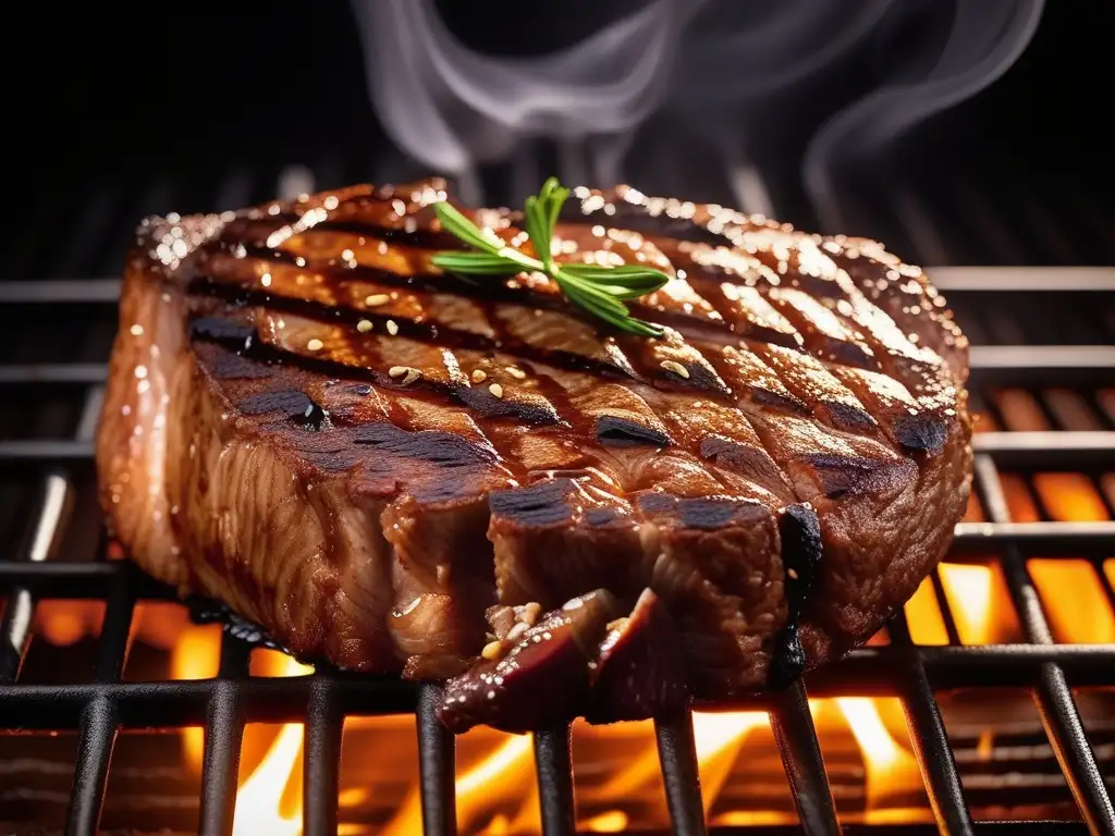 Deliciosa carne a la parrilla con impacto de la Maillardización en la gastronomía