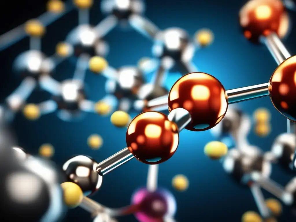 Importancia de enlaces químicos en medicina: molécula de fármaco detallada, realista y vibrante