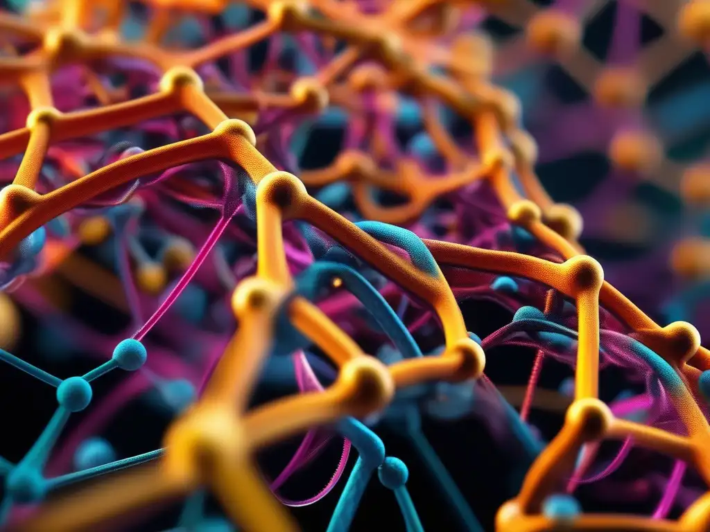 Importancia de las enzimas en la química - Macro imagen detallada de una enzima en acción, revelando su estructura y proceso catalítico