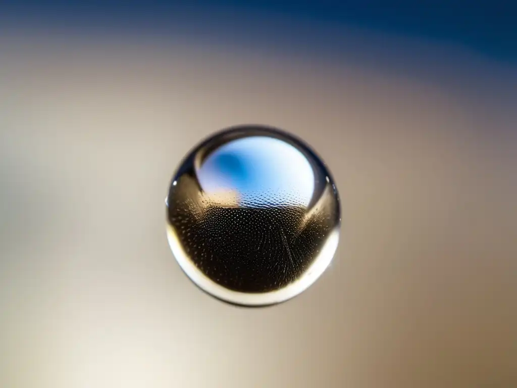 Droplet de mercurio: belleza tóxica y curativa