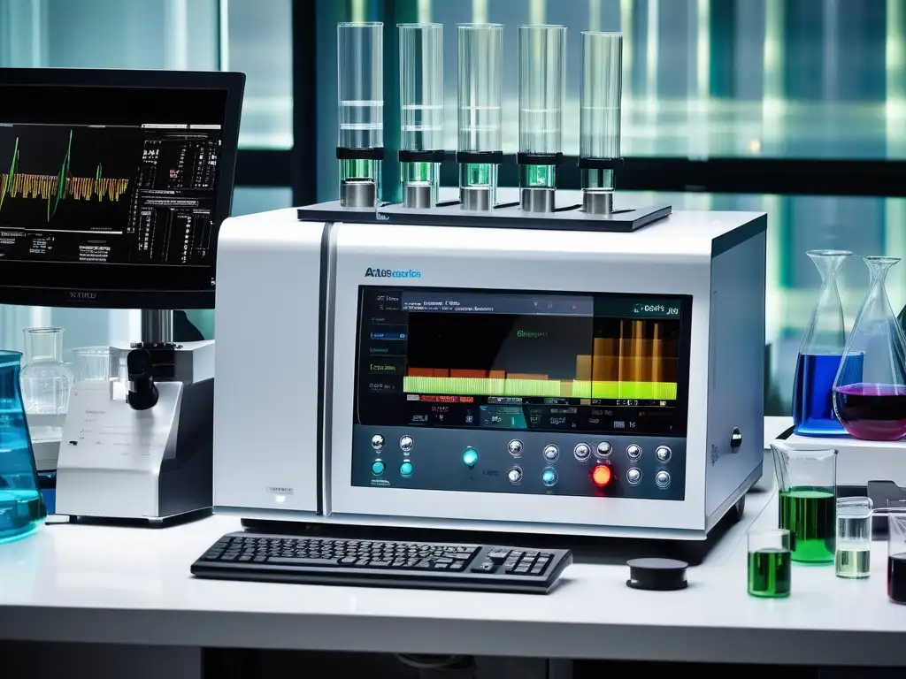 Espectroscopia química analítica moderna en laboratorio