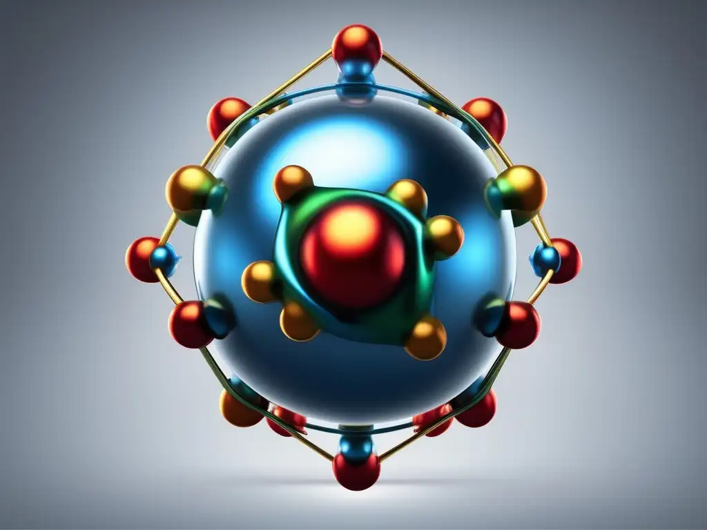 Descubrimiento del aluminio en química: imagen detallada del átomo de aluminio, mostrando su estructura y complejidad