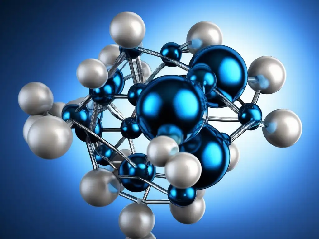 Compuestos de nitrógeno en petroquímica: estructura molecular detallada de N2, resaltando sus enlaces y electrones compartidos