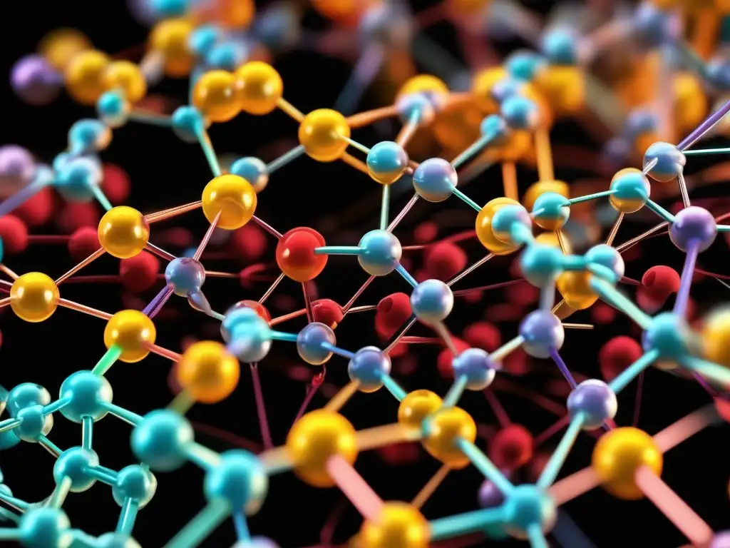 Impacto de la química en medicamentos VIH: estructura detallada del inhibidor de proteasa del VIH, resaltando elementos y su interacción