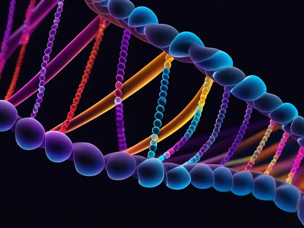 Estructura detallada de ADN, mostrando base nitrogenada y su importancia en ácidos nucleicos