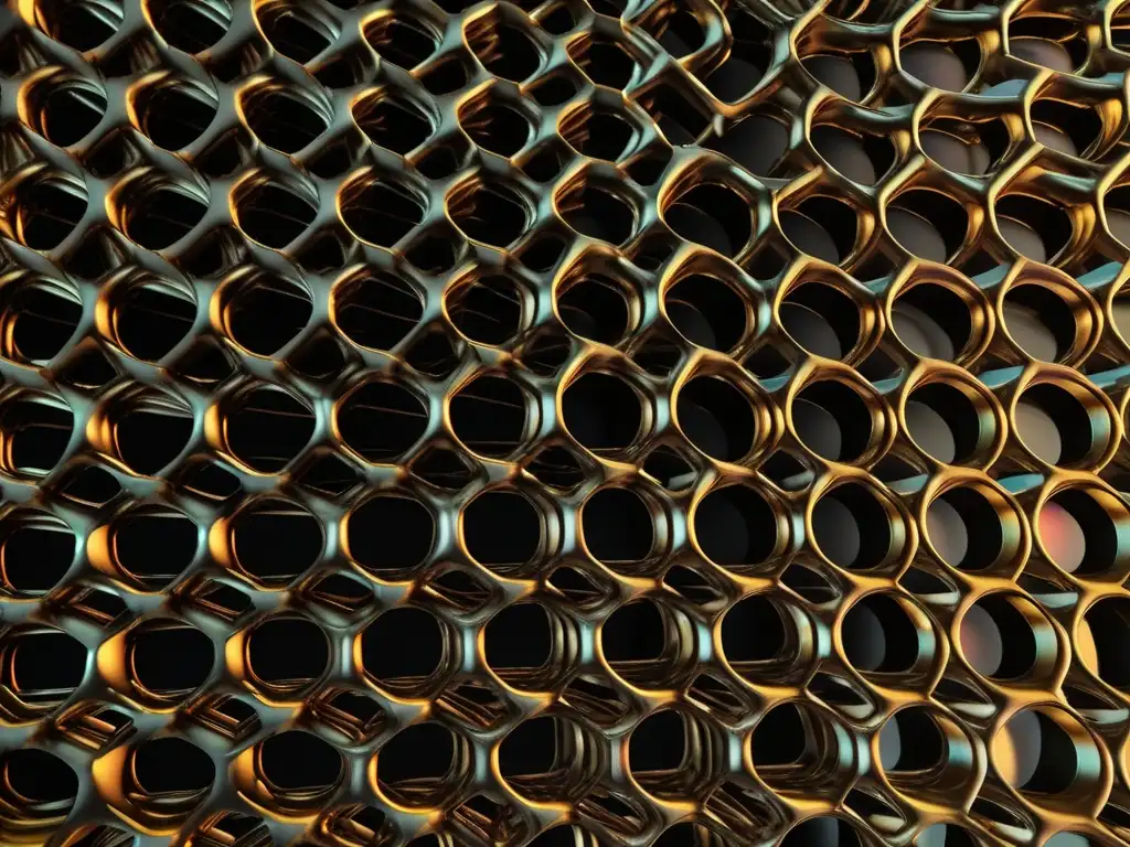 Reciclaje de metales: estructura química y composición visualmente impresionante