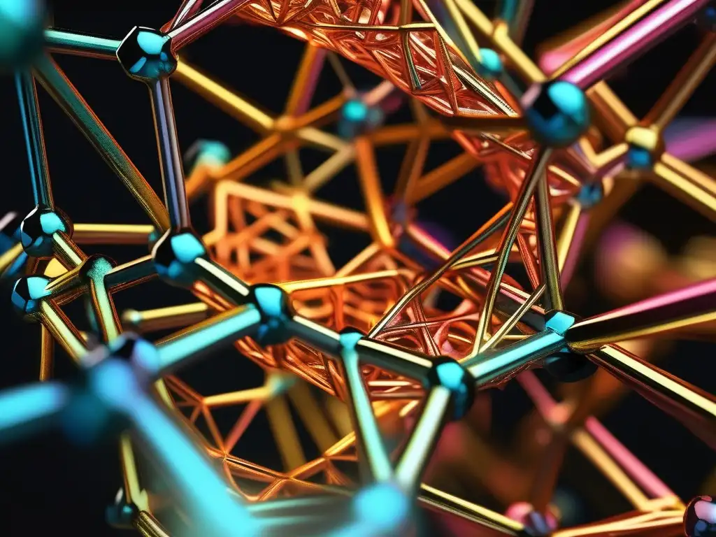 Avances en química inorgánica con metales y no metales: Captura 8K de estructura MOF con detalles ultra, colores vibrantes y aplicaciones potenciales