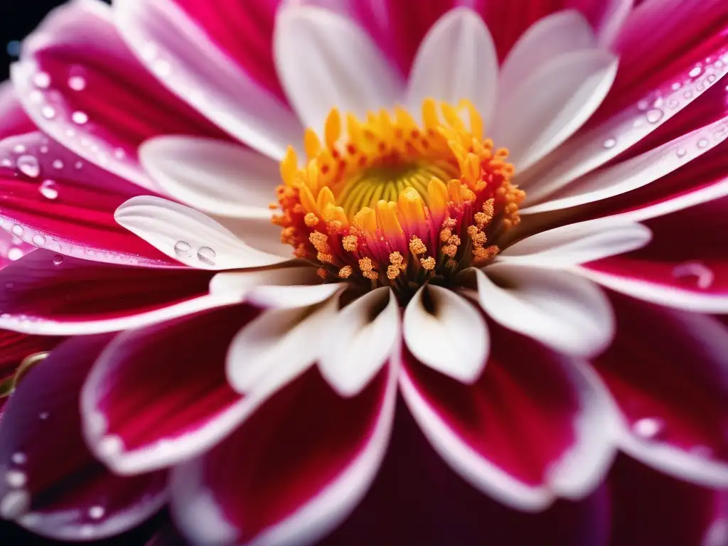 Detalle de flor vibrante, resalta belleza natural y muestra impacto ambiental de cosméticos petroquímicos