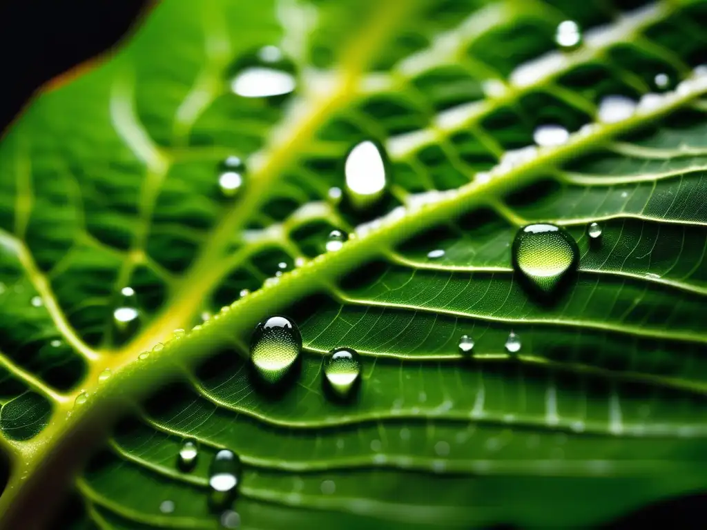 Hoja verde con gotas de agua: Impacto ambiental de las energías alternativas