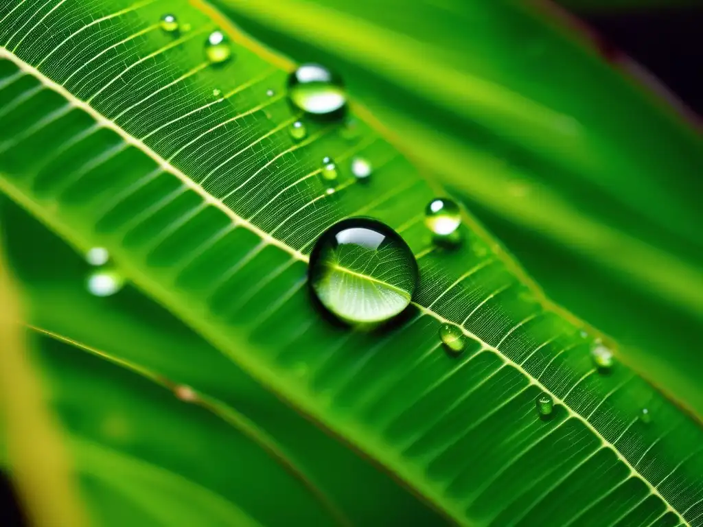 Hoja verde con organismos y beneficios de la química verde