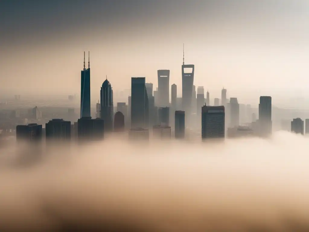 Detalle de ciudad con esmog: Química Atmosférica