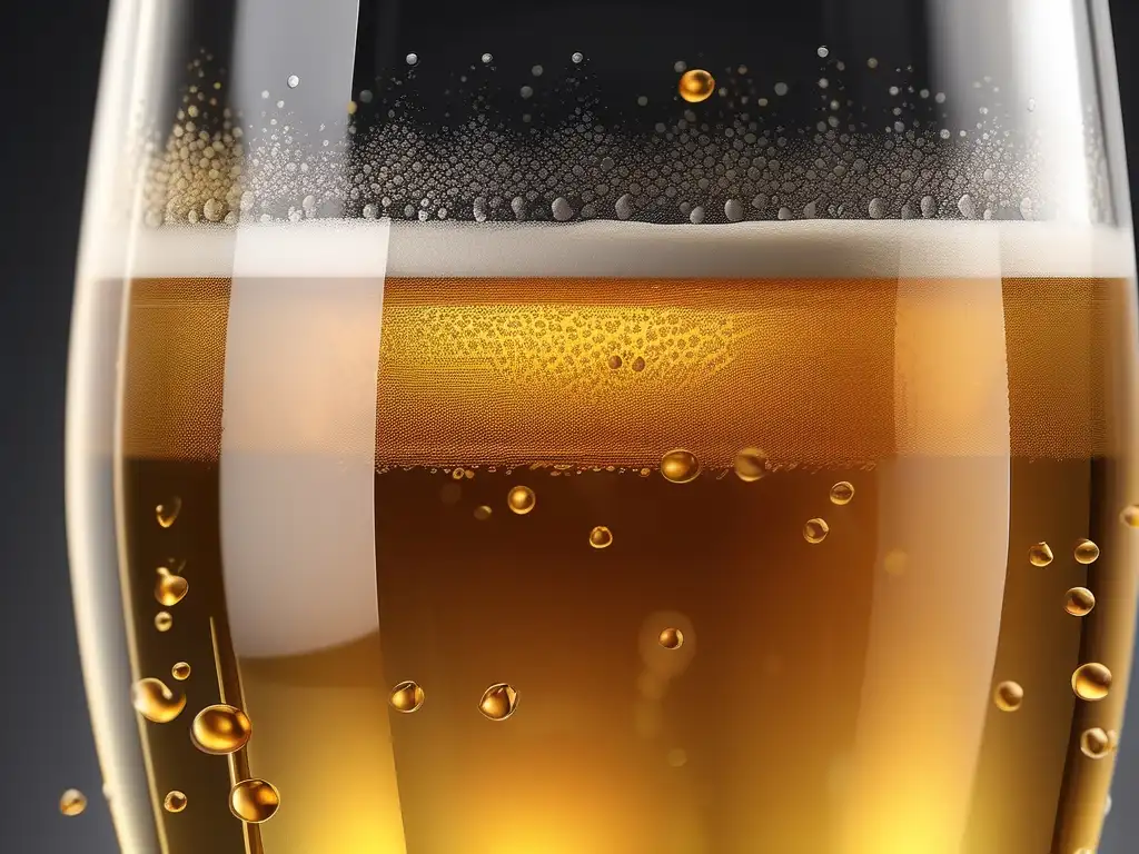 Imagen: Cerveza macro con detalles de fermentación - Química de la fermentación cervecera