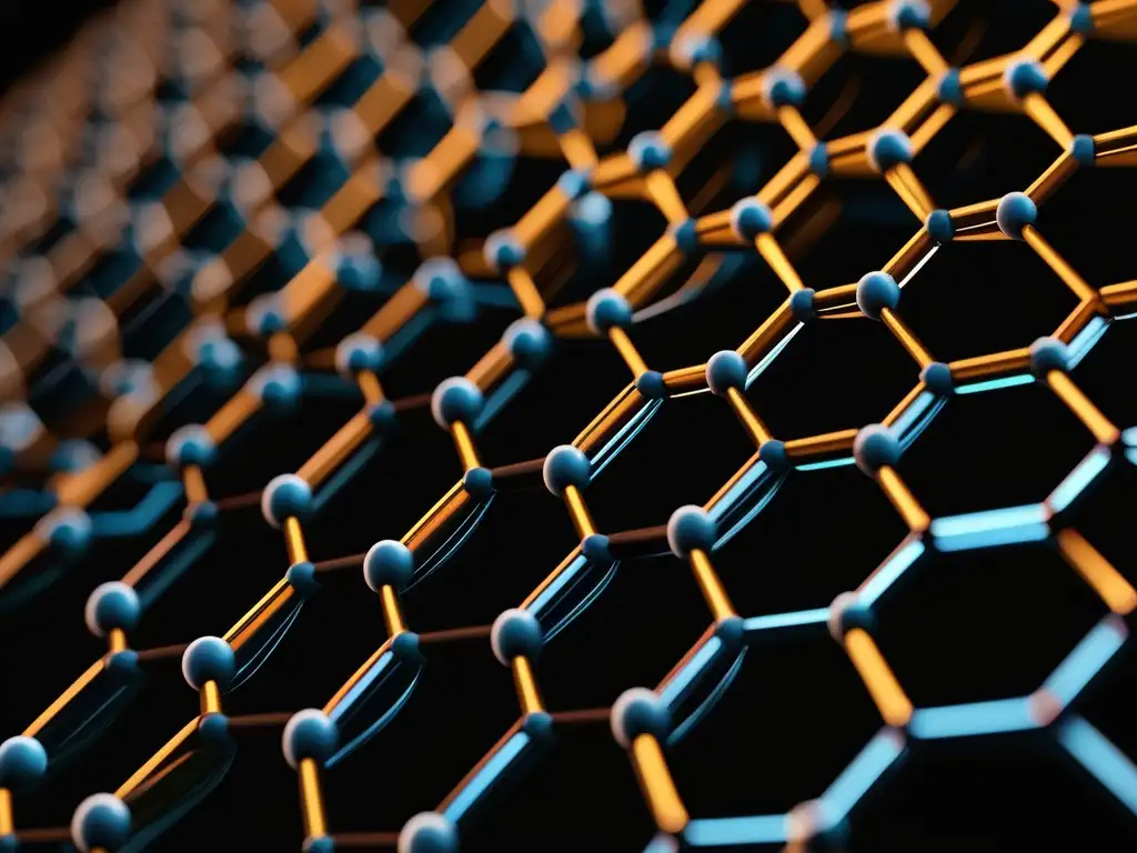 Estructura hexagonal de átomos de carbono en nanohojas de grafeno, impacto en industria química