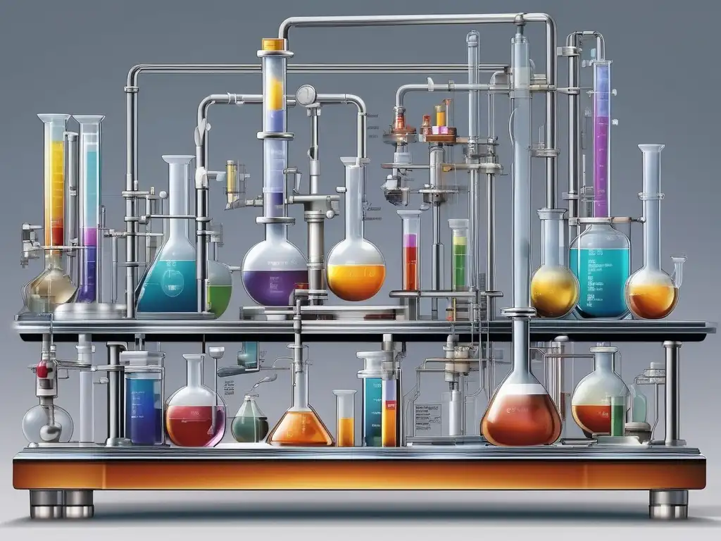 Laboratorio con técnica de separación: precisión y complejidad en químicos y mecanismos