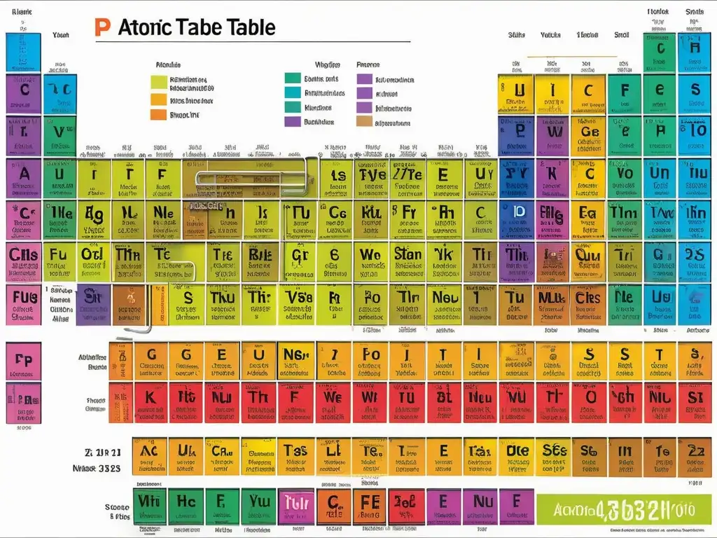 Diseño de la Tabla Periódica: Análisis Profundo, imagen de alta calidad que muestra detalles de los elementos en las primeras dos filas