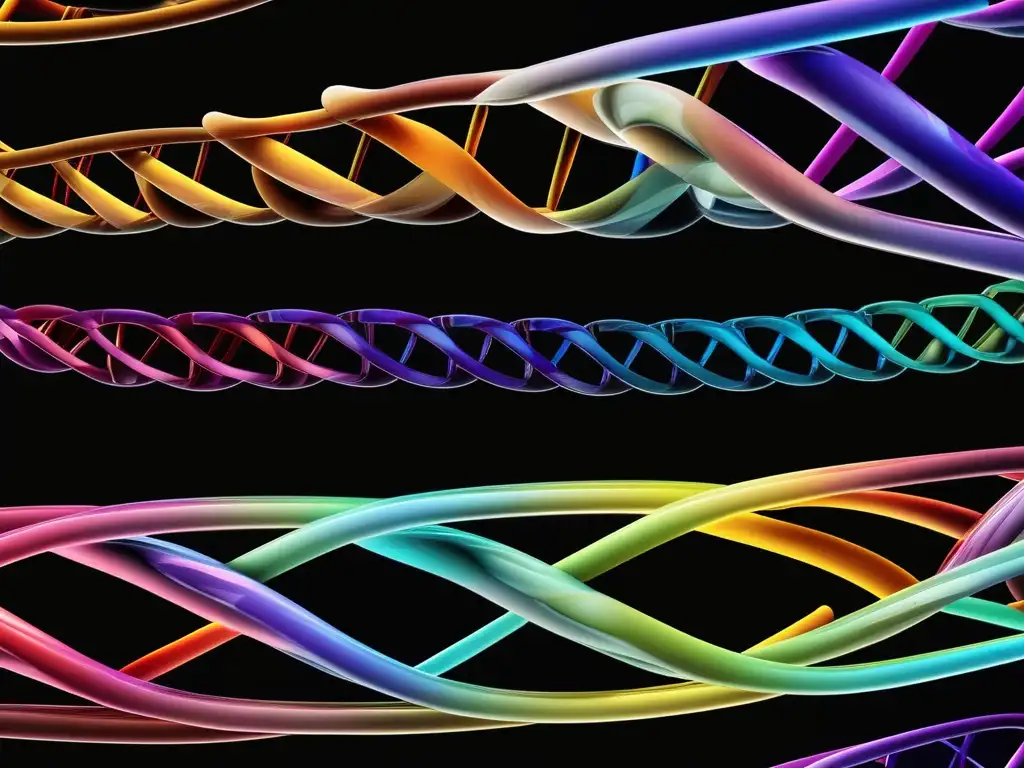 Impacto petroquímica en ácidos nucleicos: imagen alta resolución de la estructura del ADN, destacando su complejidad y belleza