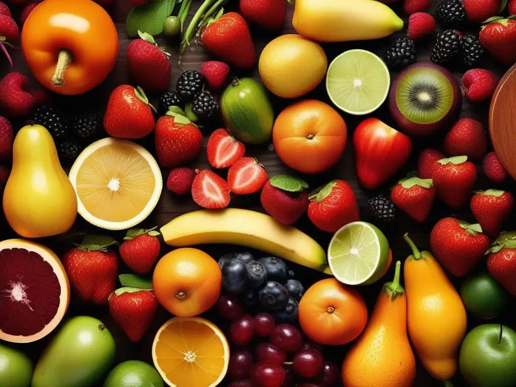 Fotografía macro de ingredientes naturales resaltando colores, texturas y beneficios del MSG en cocina