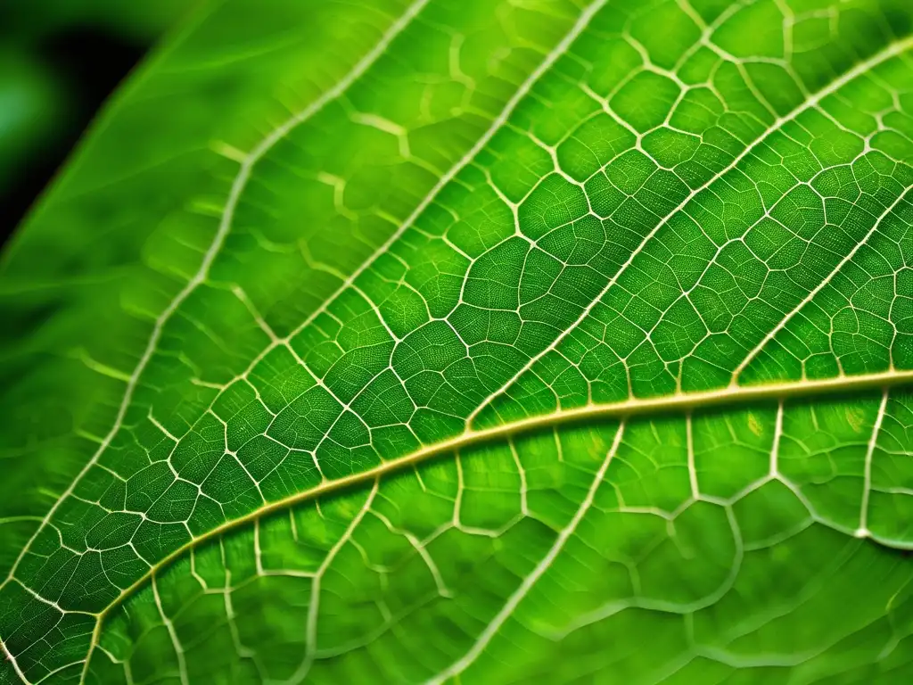 Detalle de hoja verde: 