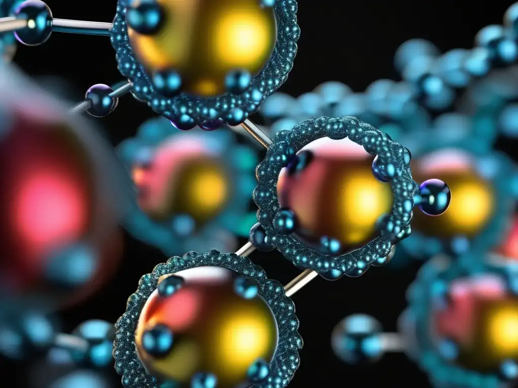 Impacto Alcanos en química orgánica: estructura molecular capturada con detalle y colores vibrantes