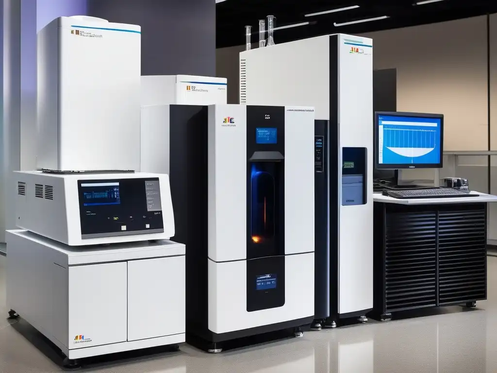 Innovaciones en separación química: Imagen detallada del sistema de cromatografía de gas, destacando columnas y detectores avanzados