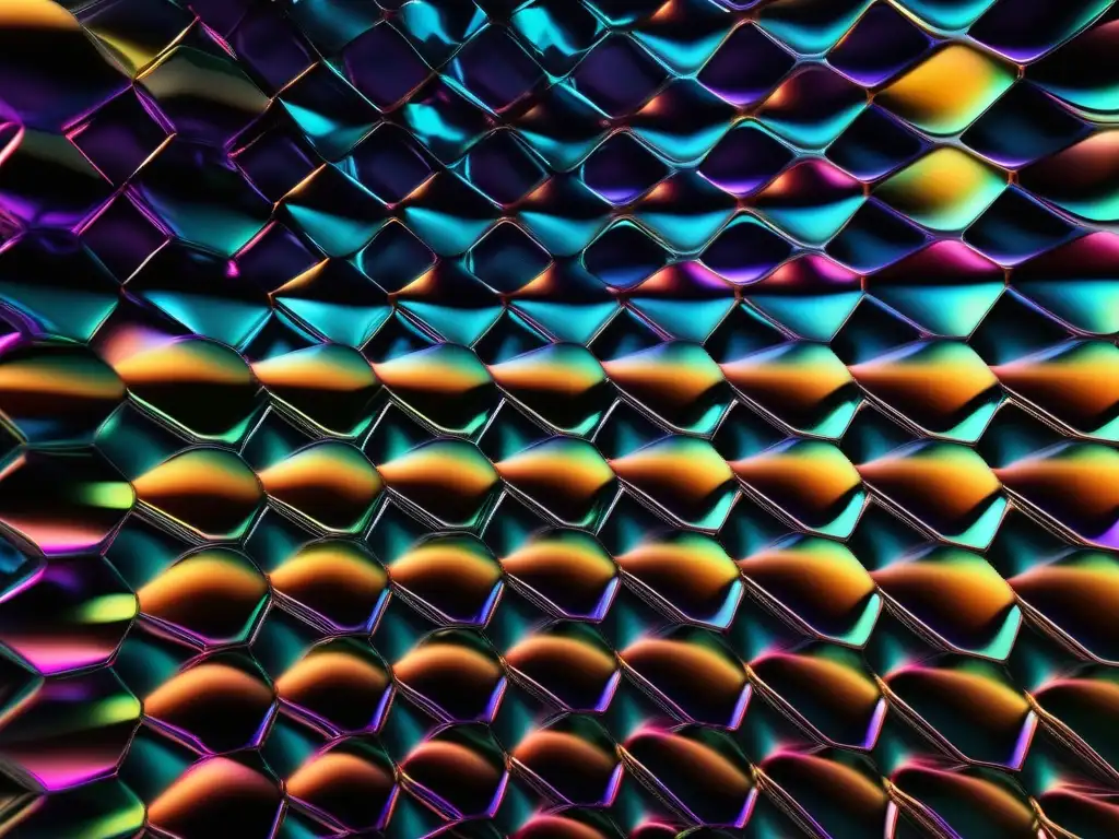 Impacto de la nanotecnología en la química: estructura nanomaterial con detalles precisos, colores vibrantes y composición única