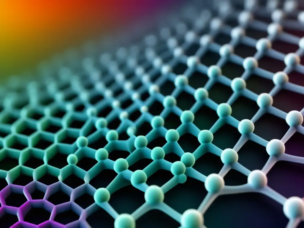 Descubrimiento nanomateriales química petroquímica: Estructura latticelike de nanomateriales, detalle y claridad impresionantes