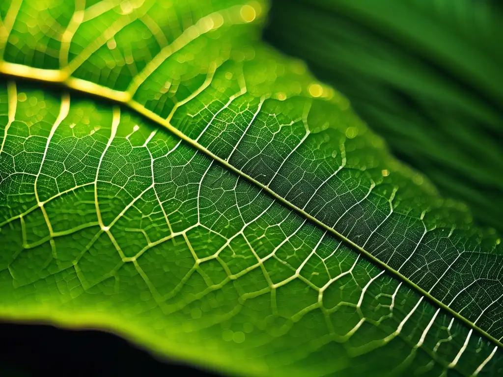 Implicaciones nanomateriales en química: Bosque verde con hoja nanomateriales