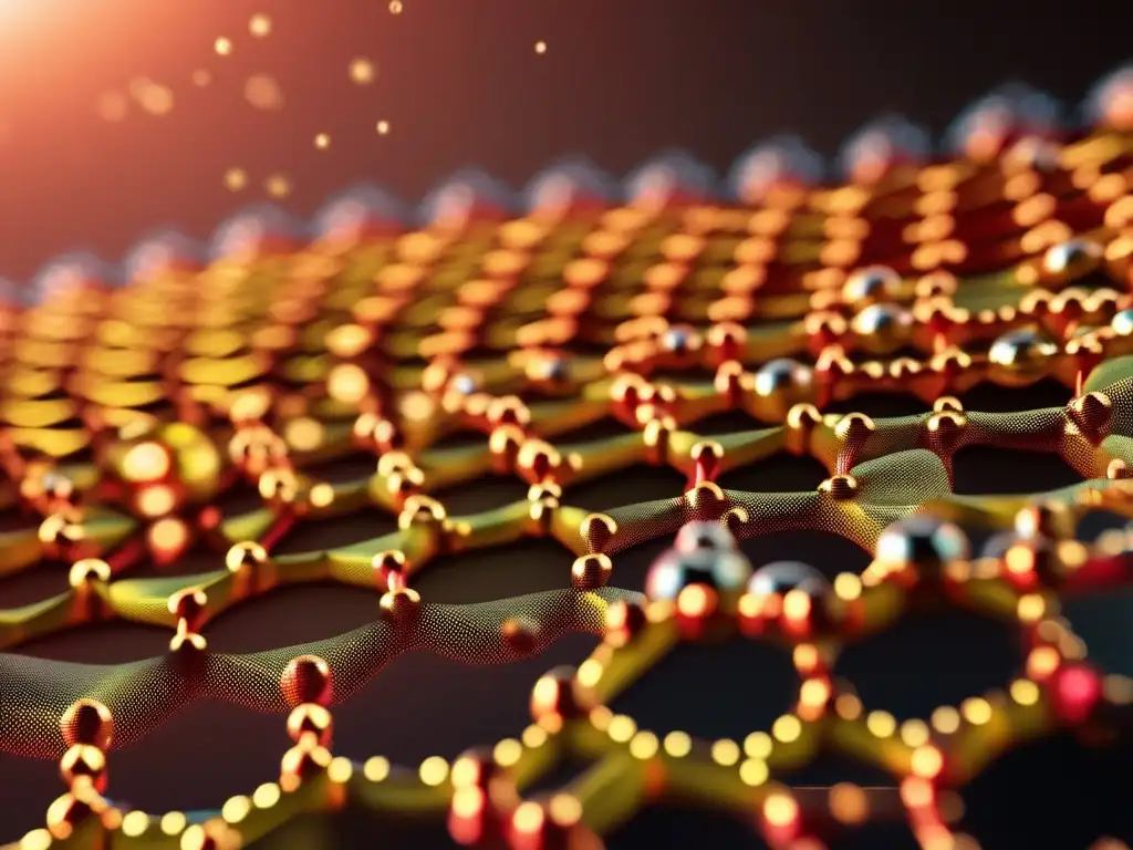 Impacto nanotecnología en química: reacción química detallada con nanopartículas y estructura de átomos