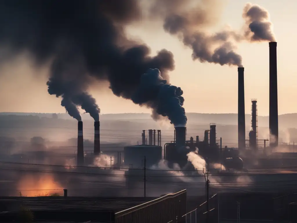 Química atmosférica y lluvia ácida en una industria contaminante