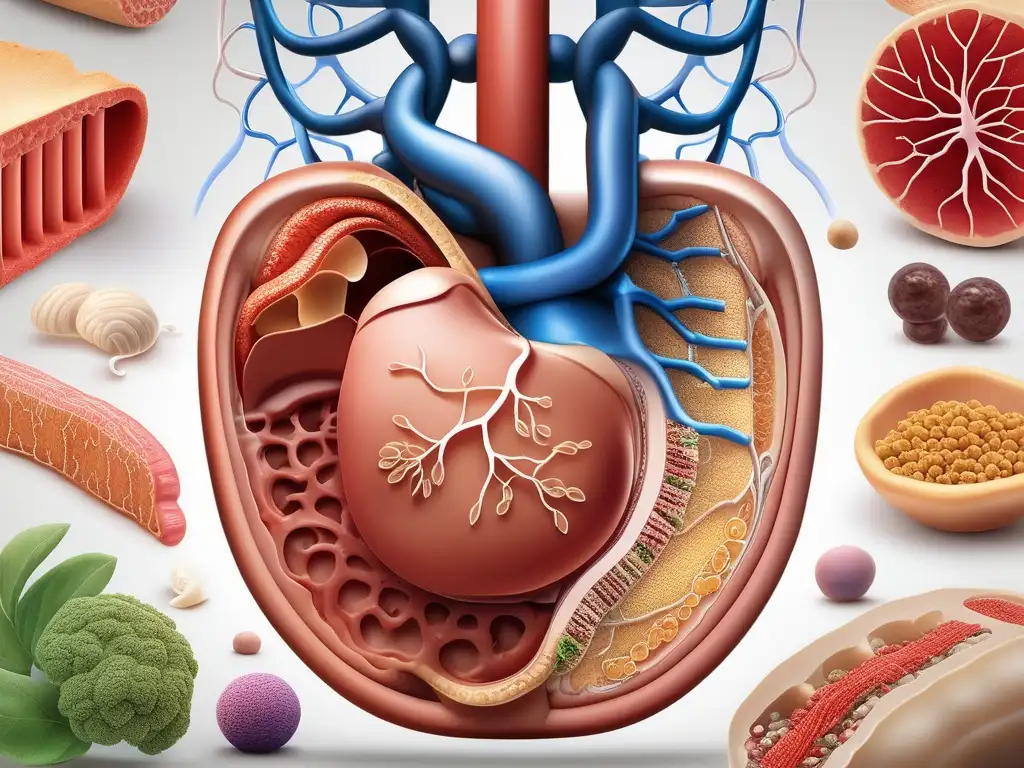 Ilustración impresionante del metabolismo y la bioquímica del sistema digestivo humano: Beneficios de la bioquímica del metabolismo para la salud