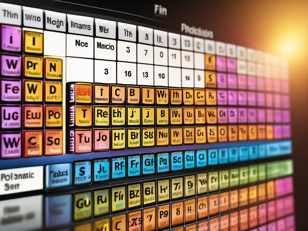 Tabla periódica con descubrimientos químicos revolucionarios de Mendeléyev