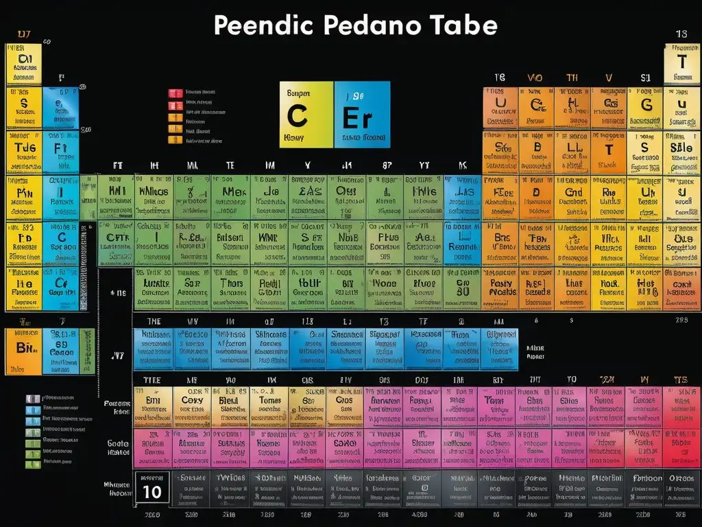 Importancia de la tabla periódica: Detalles fascinantes de la organización y símbolos de los elementos en una imagen realista