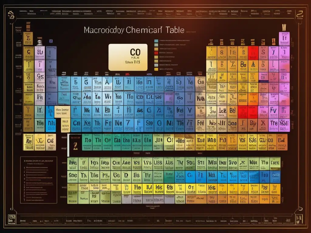 Tabla periódica iluminada con detalles de elementos químicos - Descubrimientos químicos revolucionarios Mendeléyev