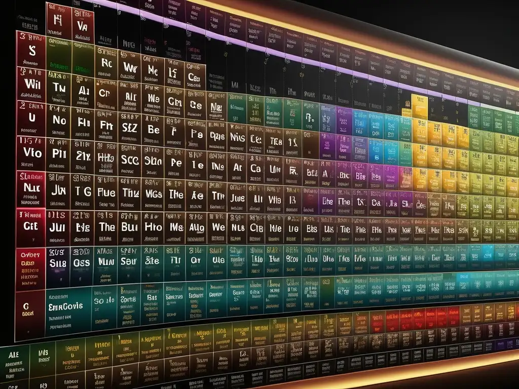 Impacto de la tabla periódica: Detalle fascinante en alta resolución