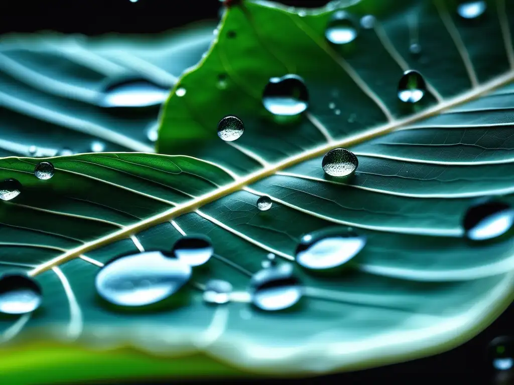 Imagen: Hoja de loto con textura y propiedades hidrofóbicas inspiradas en la naturaleza - Impacto de los materiales bioinspirados en la química